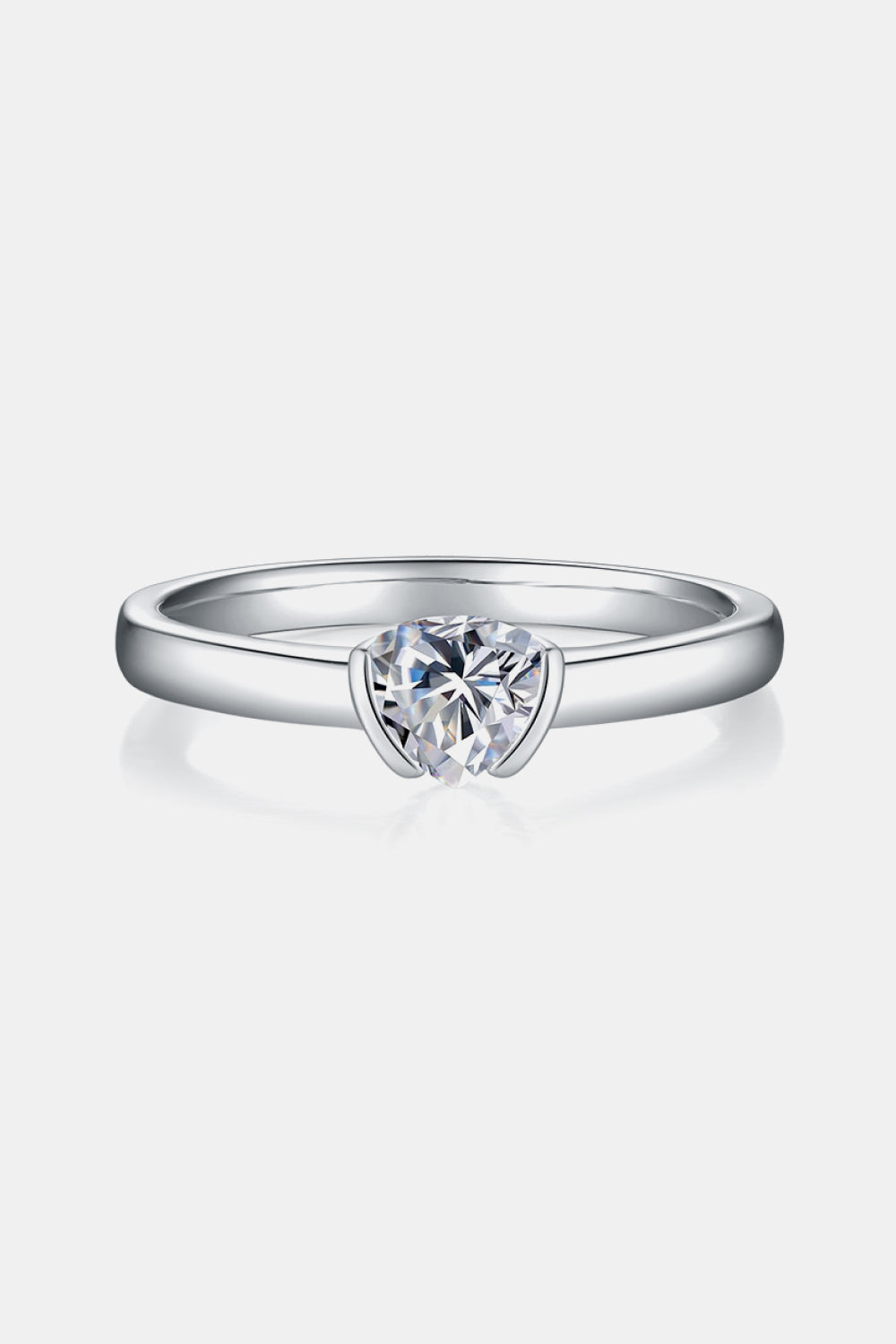 Moissanite 925 Sterling Silver Solitaire Ring for Elegance