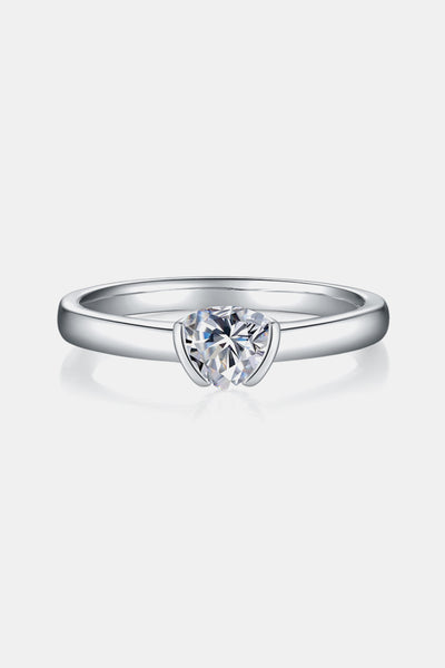 Moissanite 925 Sterling Silver Solitaire Ring for Elegance