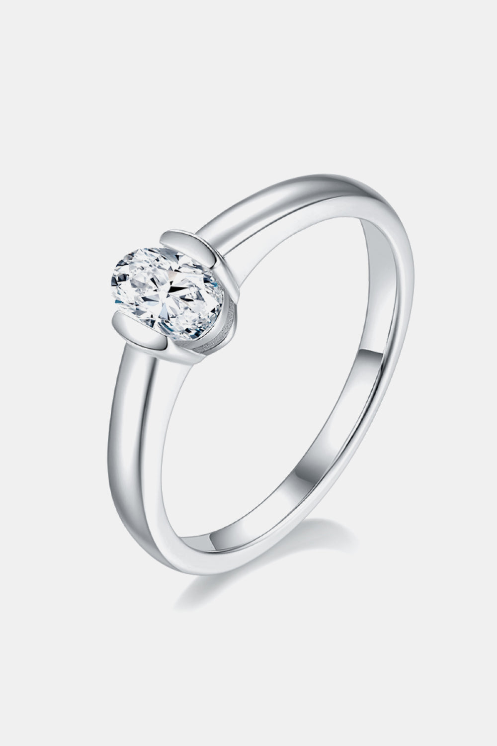 Moissanite 925 Sterling Silver Solitaire Ring for Elegance