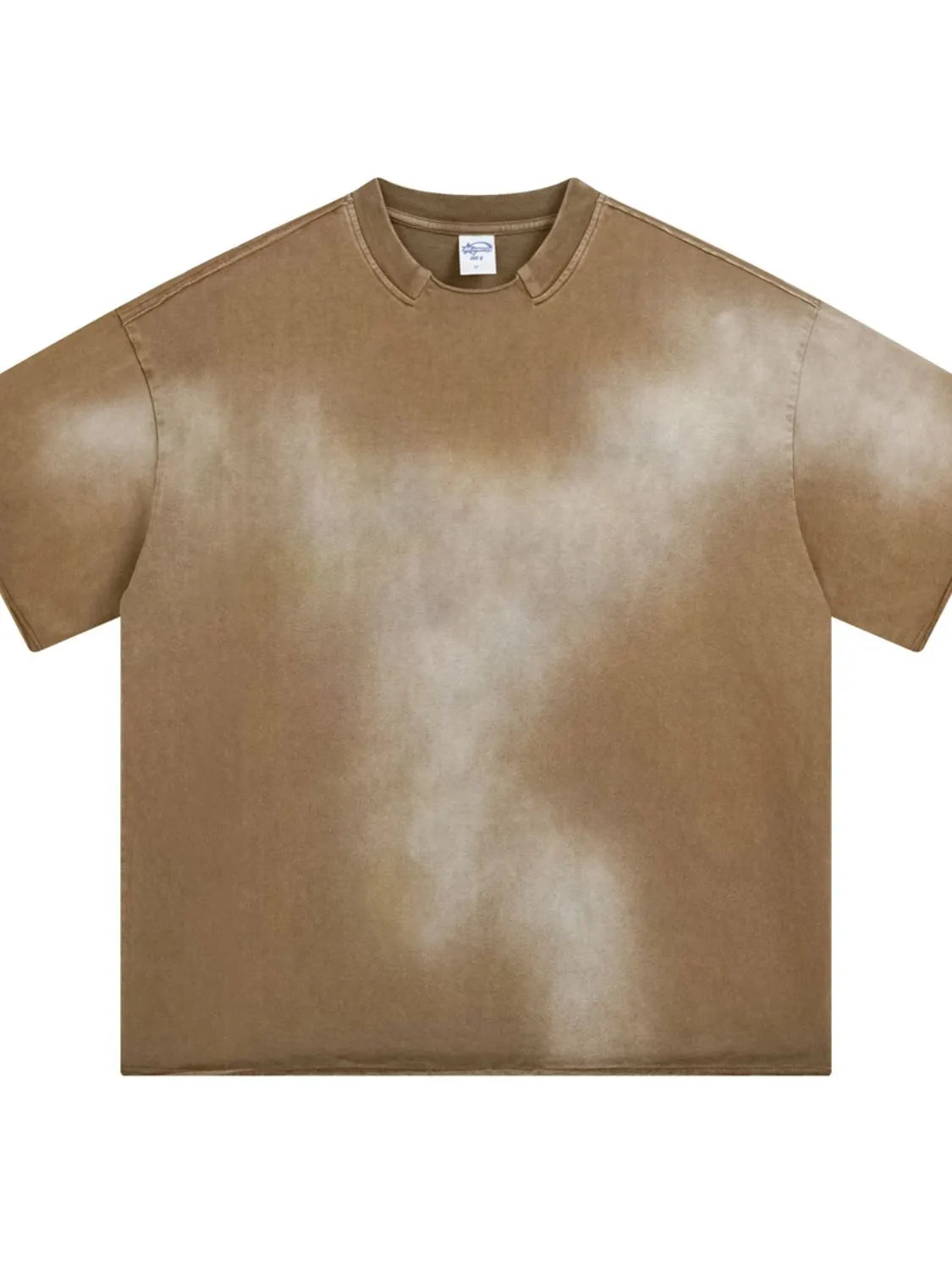 Men's Washed Round Neck Gradient T-Shirt for Effortless Style