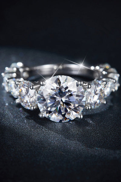 8 Carat Moissanite 925 Sterling Silver Ring for Elegance