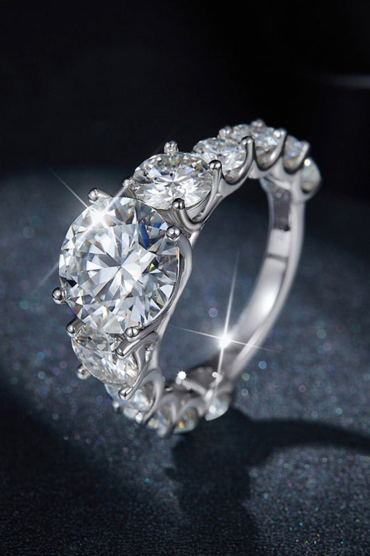 8 Carat Moissanite 925 Sterling Silver Ring for Elegance