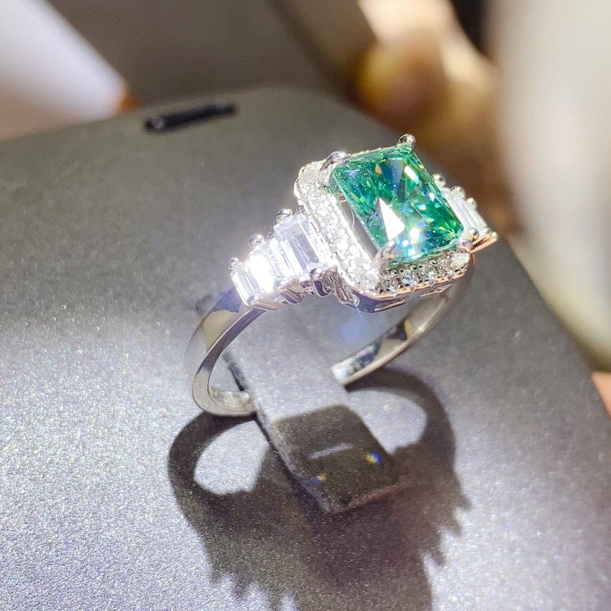 2 Carat Moissanite 925 Sterling Silver Ring for Elegance