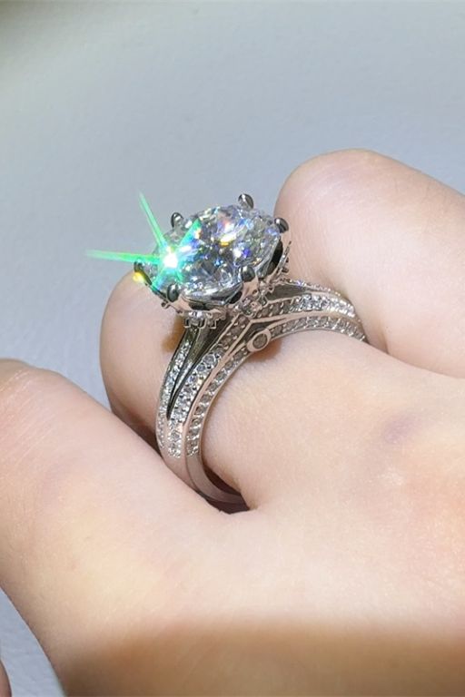 5 Carat Moissanite 925 Sterling Silver Engagement Ring