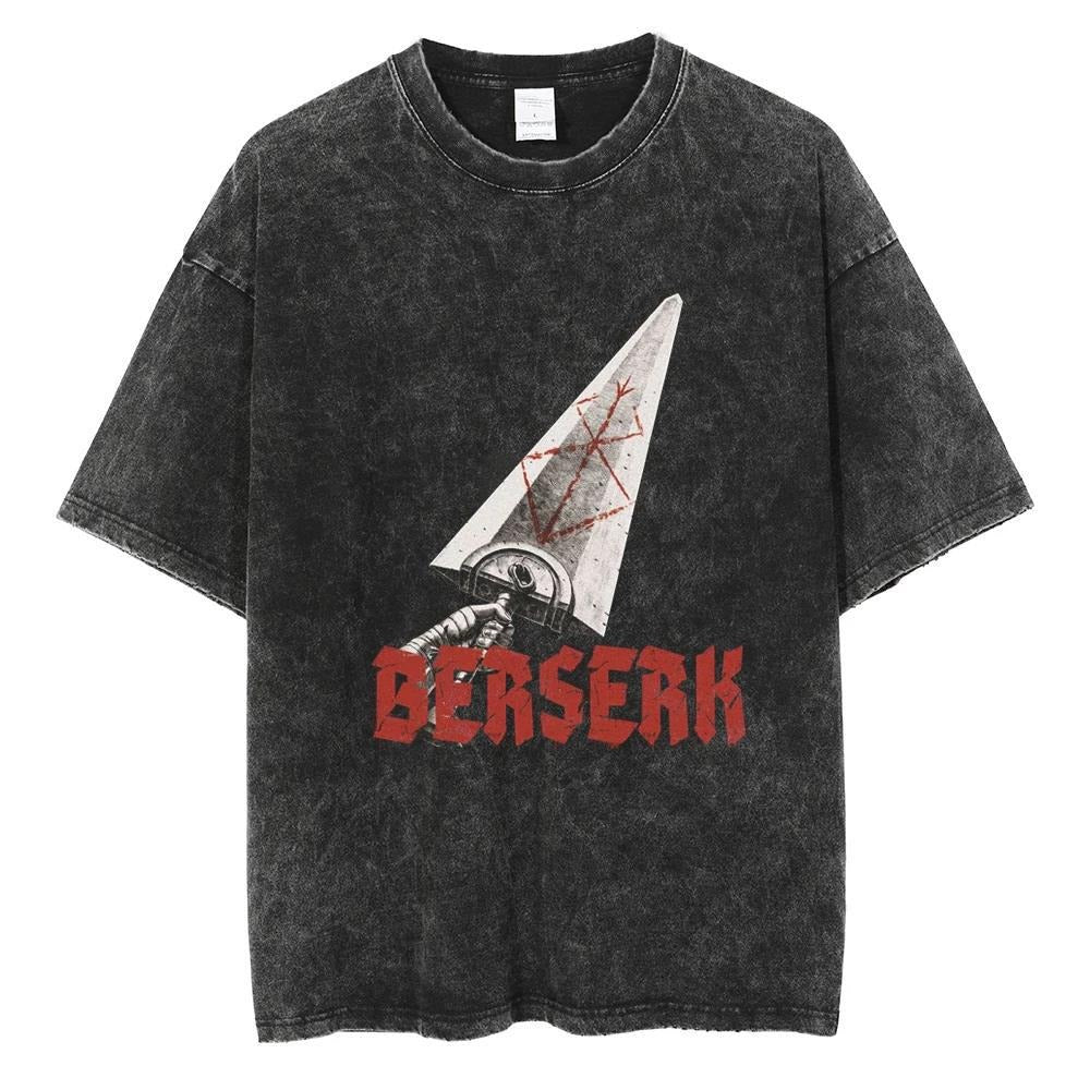Vintage Washed Black Streetwear Tee for Men Stylish Fit