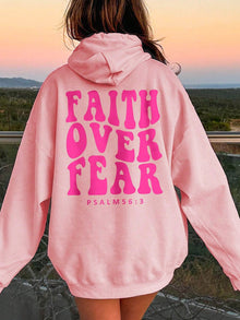 Hoodie Of Hope Faith Over Fear Dropped Shoulder Style