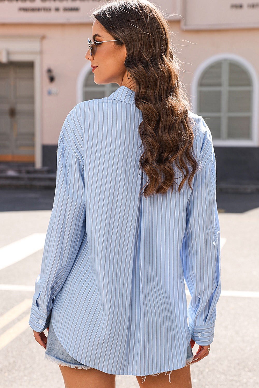 Stylish Striped Long Sleeve Dress Shirt