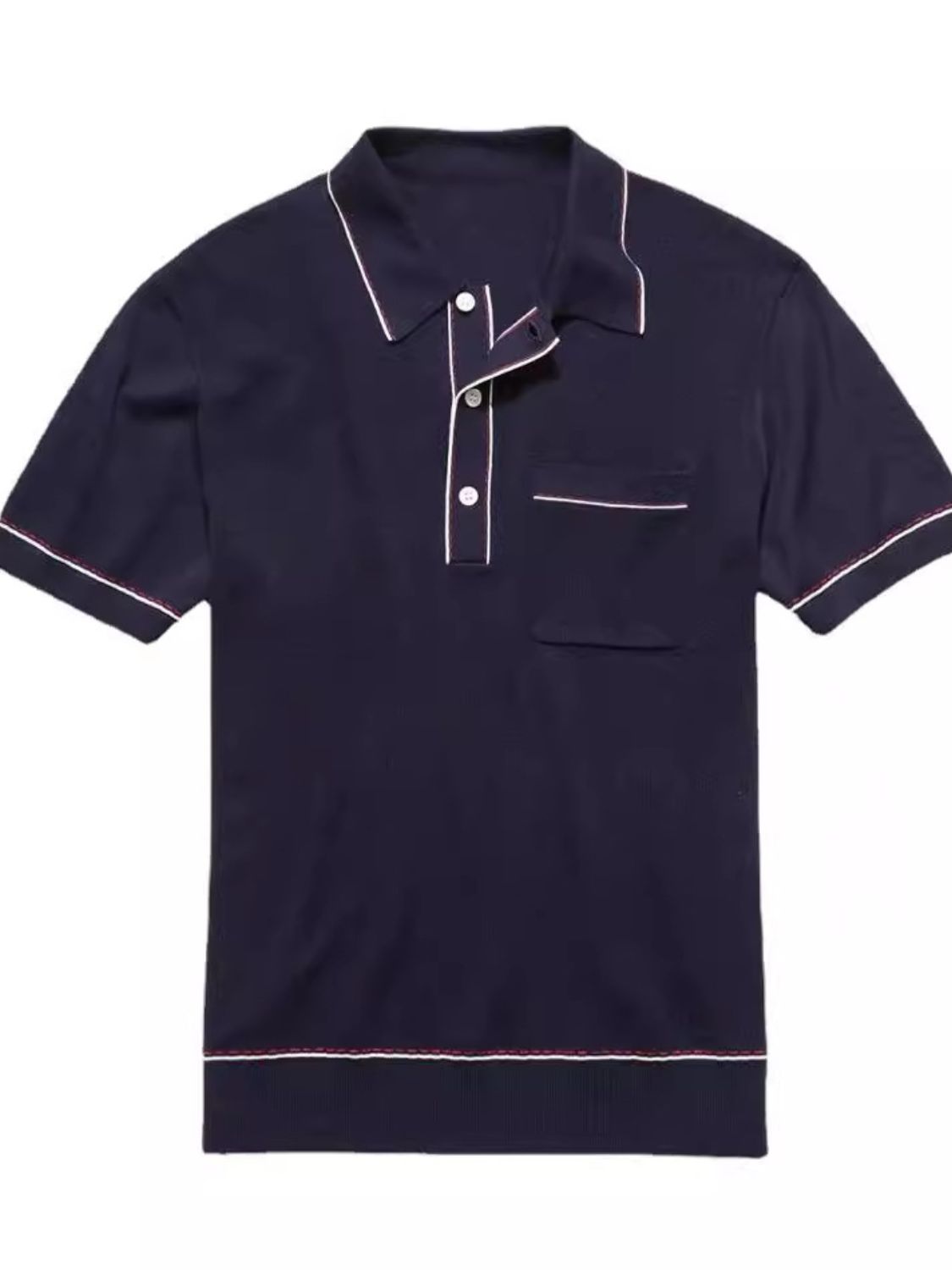 Men's Plus Size Button Detail Short Sleeve Polo Shirt