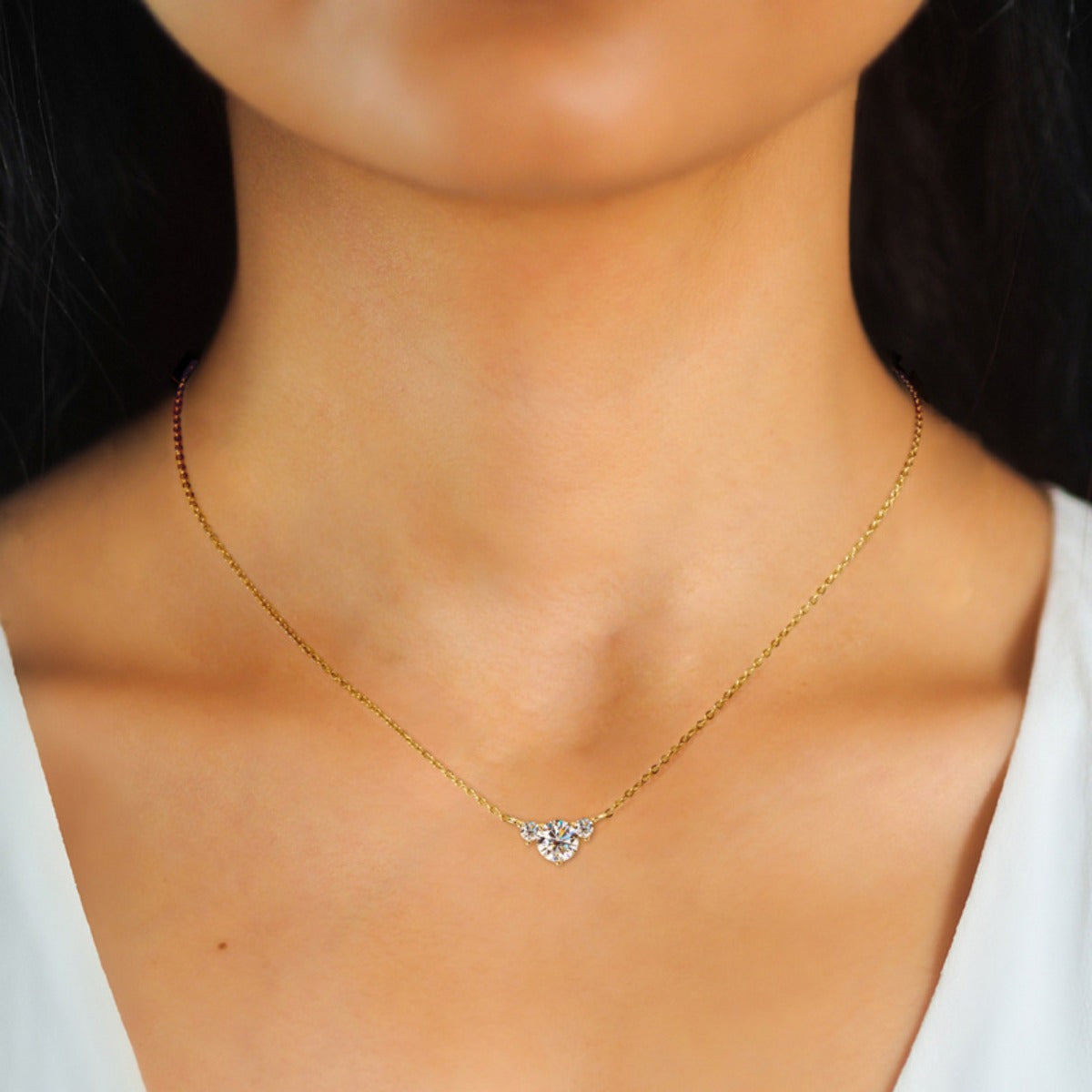1.2 Carat Moissanite 925 Sterling Silver Necklace for Women