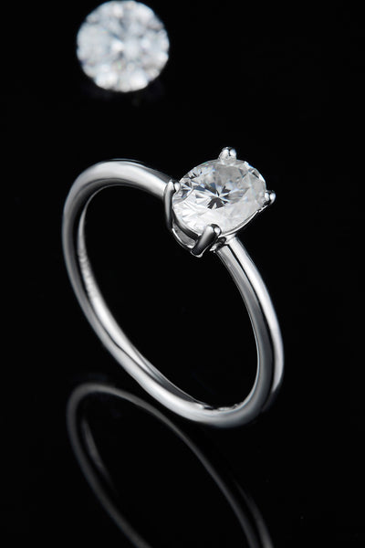 1 Carat Moissanite 925 Sterling Silver Solitaire Ring Design