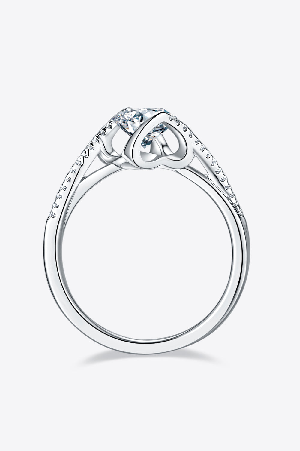 1 Carat Moissanite 925 Sterling Silver Twisted Ring Design