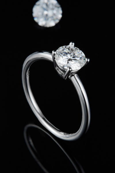 1 Carat Moissanite 925 Sterling Silver Solitaire Ring Design