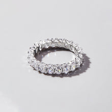Inlaid Zircon 925 Sterling Silver Ring for Elegant Style