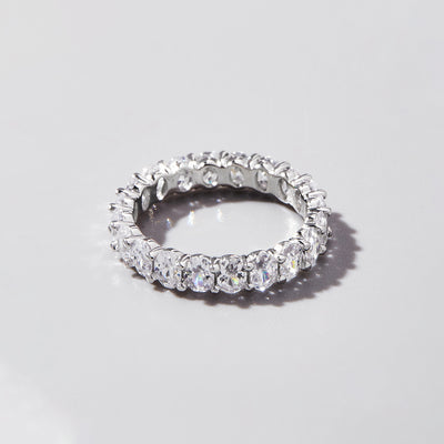 Inlaid Zircon 925 Sterling Silver Ring for Elegant Style