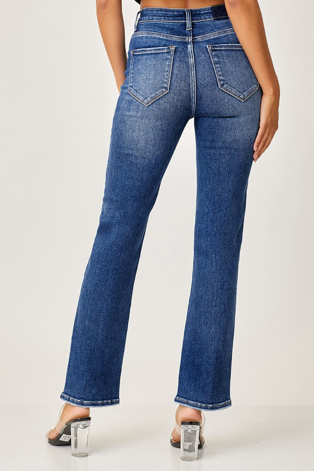 RISEN Timeless Mid Rise Slim Straight Jeans