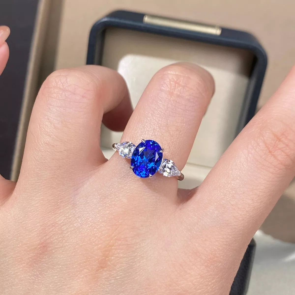 925 Sterling Silver Zircon Ring