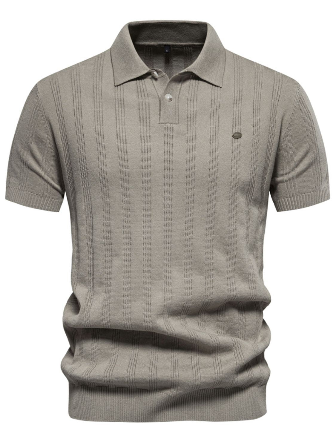 Men's Collared Neck Short Sleeve Knit Polo for Casual Wear