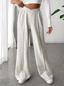 Elastic Waist Wide Leg Pants for Comfortable Chic Style
