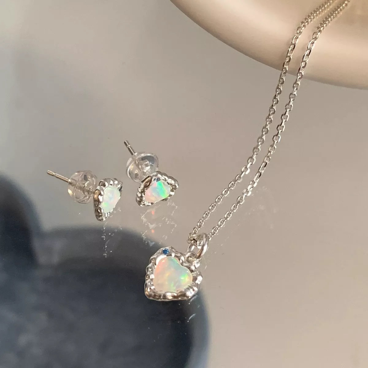 925 Sterling Silver Zircon Heart Necklace