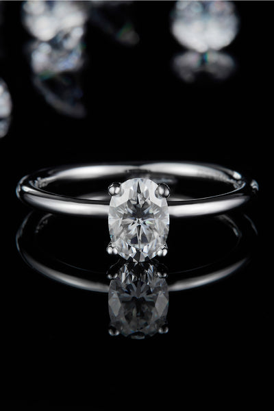 1 Carat Moissanite 925 Sterling Silver Solitaire Ring Design
