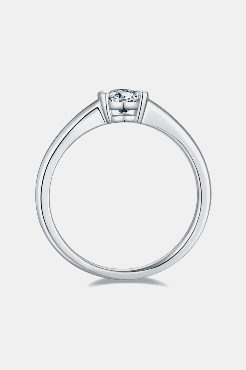 Moissanite 925 Sterling Silver Solitaire Ring for Elegance