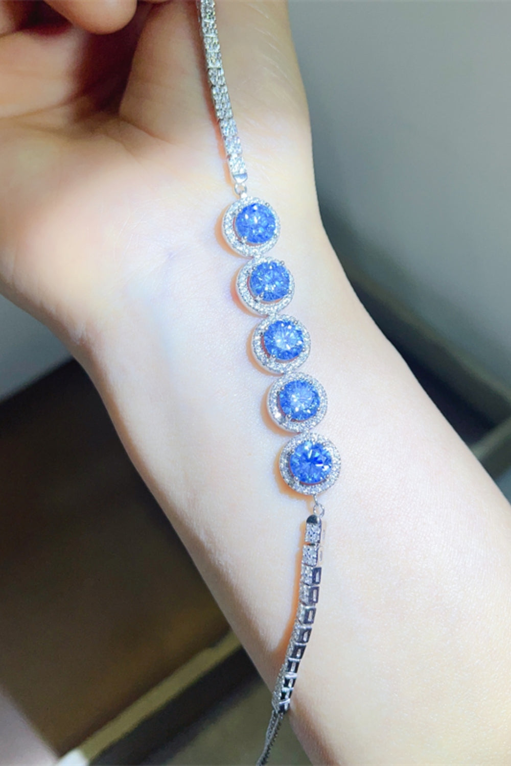 5 Carat Moissanite 925 Sterling Silver Bracelet for Elegance