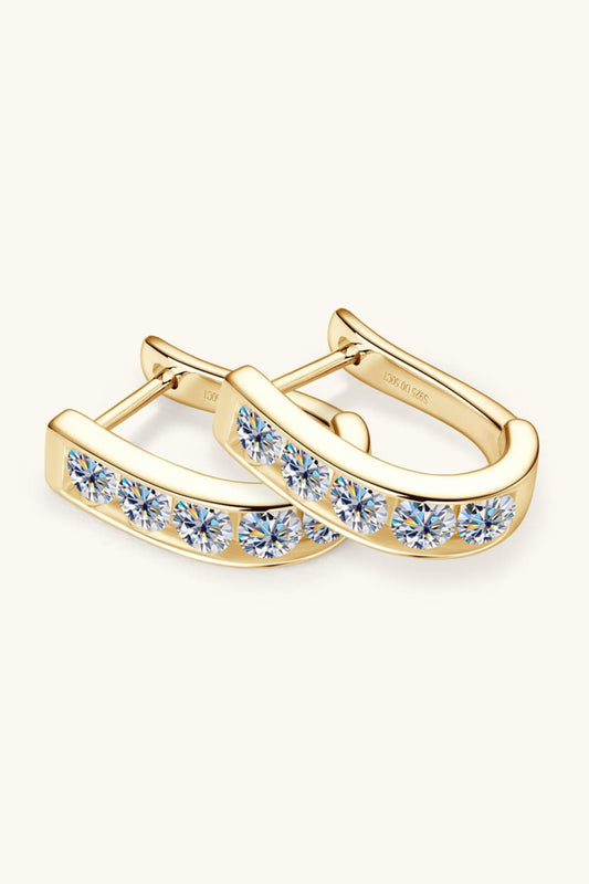 1 Carat Moissanite 925 Sterling Silver Earrings for Elegance