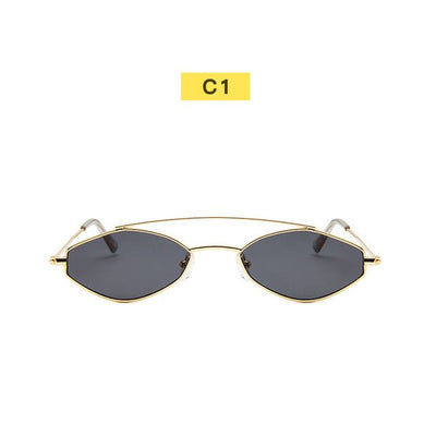 Vintage 90s Retro Oval Sunglasses for Women - Stylish Black Eyewear with UV400 Protection