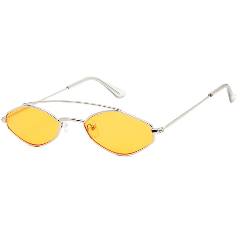 Vintage 90s Retro Oval Sunglasses for Women - Stylish Black Eyewear with UV400 Protection
