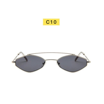 Vintage 90s Retro Oval Sunglasses for Women - Stylish Black Eyewear with UV400 Protection