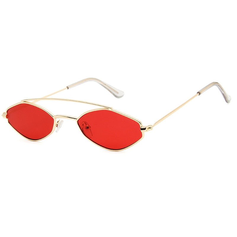 Vintage 90s Retro Oval Sunglasses for Women - Stylish Black Eyewear with UV400 Protection