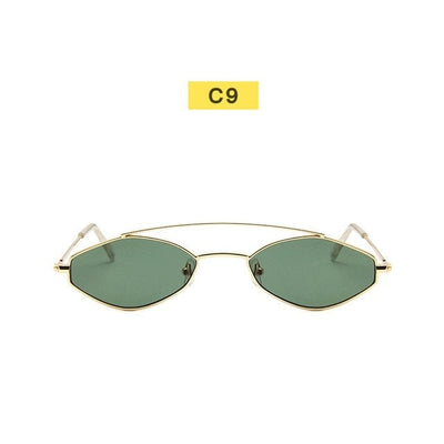 Vintage 90s Retro Oval Sunglasses for Women - Stylish Black Eyewear with UV400 Protection