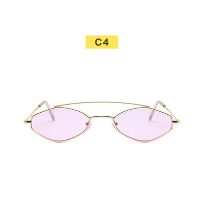 Vintage 90s Retro Oval Sunglasses for Women - Stylish Black Eyewear with UV400 Protection