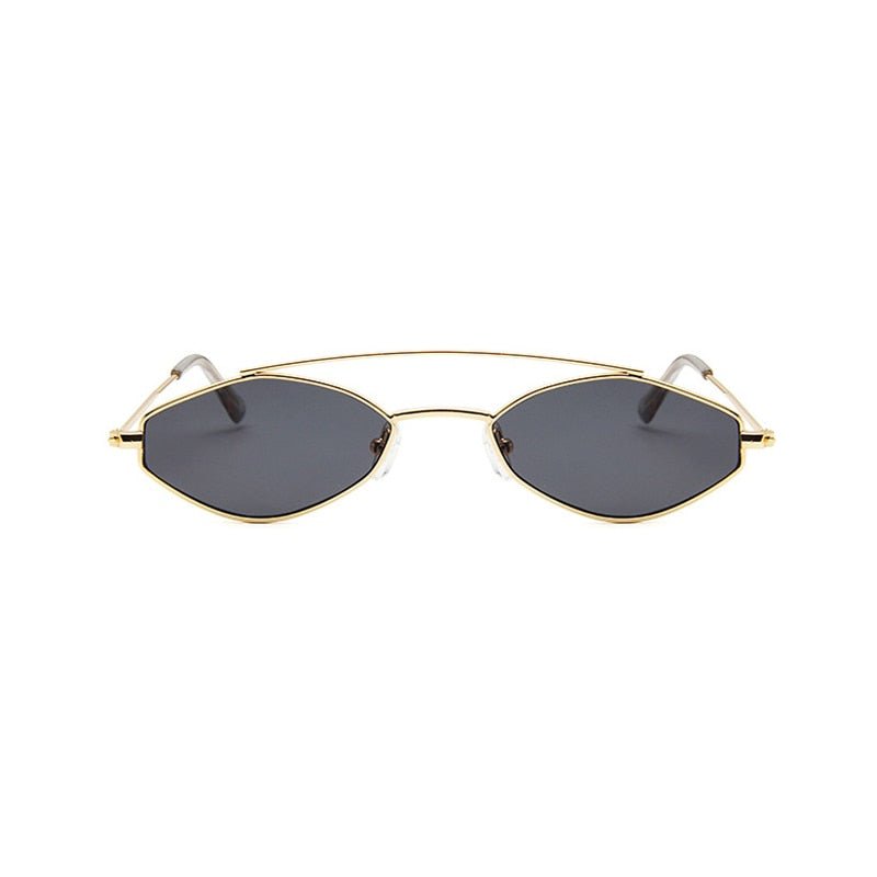 Vintage 90s Retro Oval Sunglasses for Women - Stylish Black Eyewear with UV400 Protection