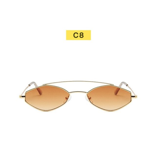 Vintage 90s Retro Oval Sunglasses for Women - Stylish Black Eyewear with UV400 Protection