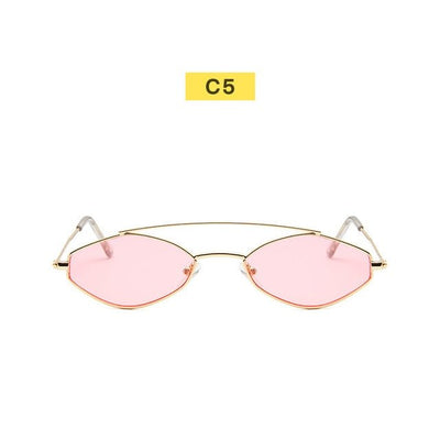 Vintage 90s Retro Oval Sunglasses for Women - Stylish Black Eyewear with UV400 Protection