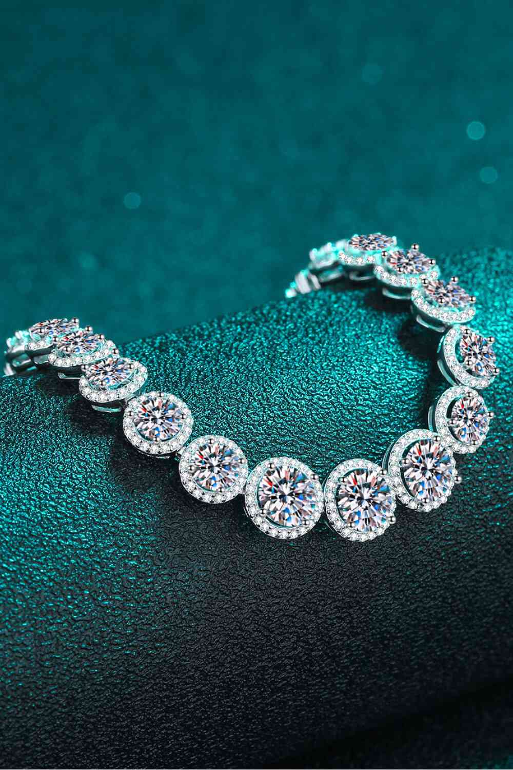 925 Sterling Silver Moissanite Bracelet 10.4 Carat Sparkling Jewelry for Elegant Everyday Wear