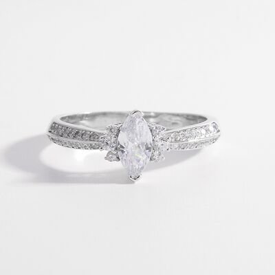 Elegant 925 Sterling Silver Inlaid Zircon Ring for You