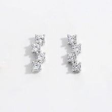 925 Sterling Silver Inlaid Zircon Stud Earrings for Elegance