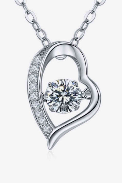 925 Sterling Silver Moissanite Pendant Necklace for Women