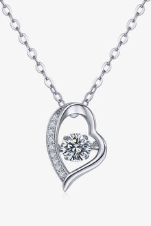 925 Sterling Silver Moissanite Pendant Necklace for Women
