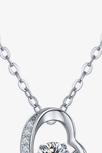 925 Sterling Silver Moissanite Pendant Necklace for Women