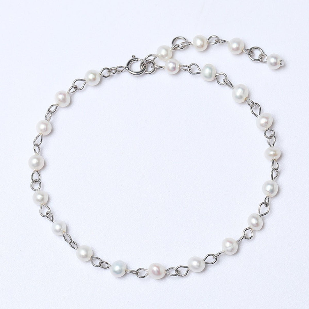 925 Sterling Silver Pearl Bracelet