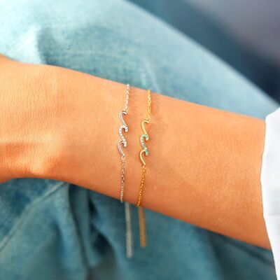 Elegant 925 Sterling Silver Zircon Bracelet for Women