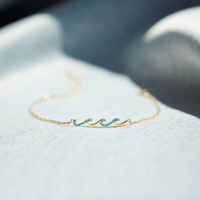 Elegant 925 Sterling Silver Zircon Bracelet for Women
