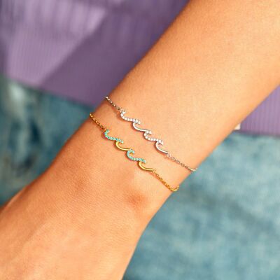 Elegant 925 Sterling Silver Zircon Bracelet for Women