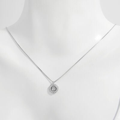 925 Sterling Silver Zircon Pendant Necklace