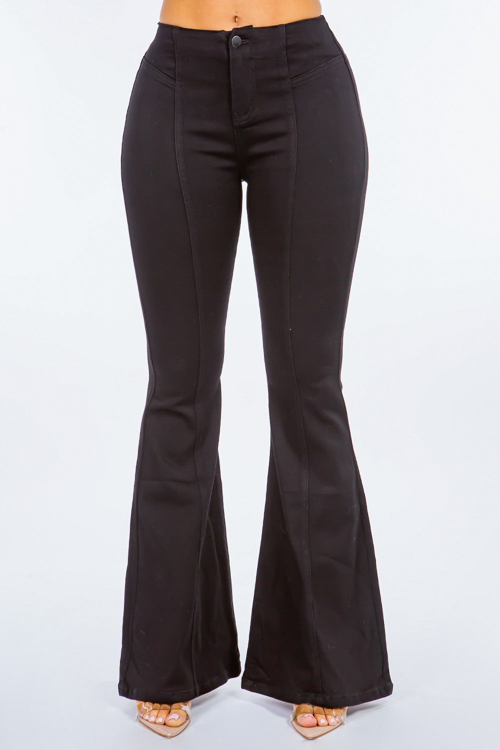 Trendy High-Waisted Flare Pull-On Denim for Women