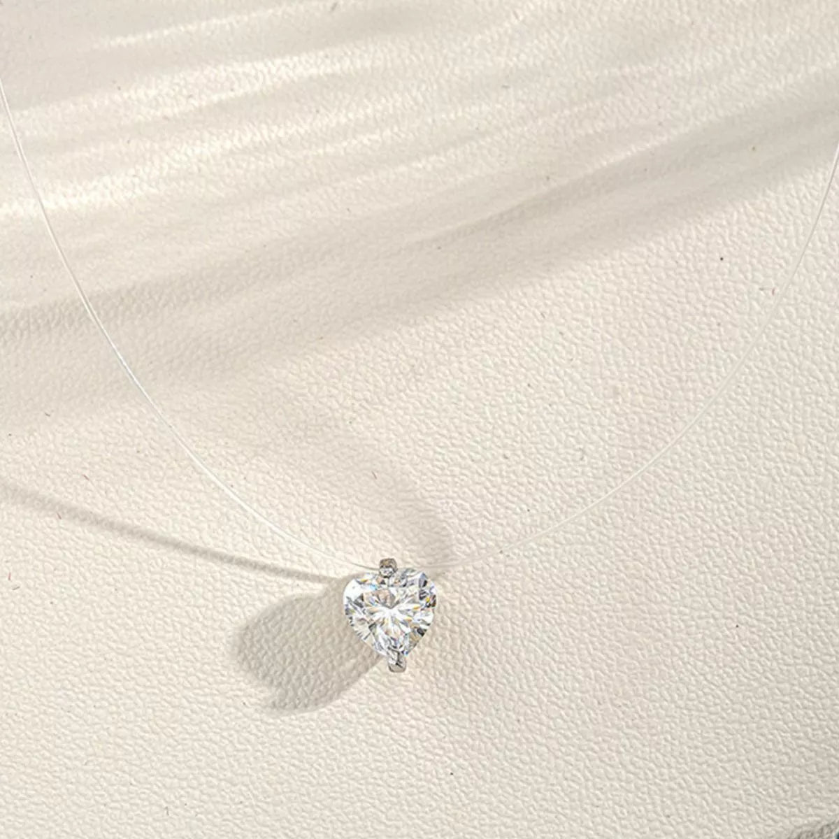 1 Carat Heart-Shaped Pendant Necklace
