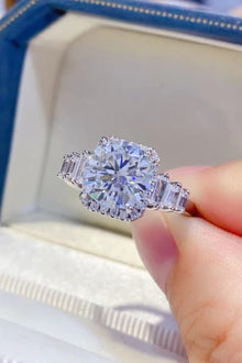 Stunning 3 Carat Moissanite 925 Sterling Silver Ring